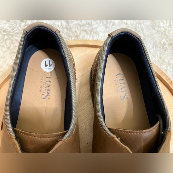 Chaps Brown Oxfords Classic Lace Up  Size 11 - Picture 4 of 6